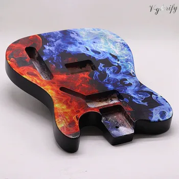 DIY Gitarové Súčiastky na Hudobné nástroje, Jelšové drevo elektrické TL Gitara telo prispôsobené maľovanie gitara barel s malou vadou