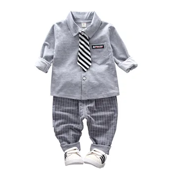 Dojčenské Oblečenie Suit Baby Chlapci Oblečenie Formálnej Strany Novorodenca Chlapec Oblečenie Sady Kravatu Tričko + Nohavice Oblečenie Nastaviť deti oblečenie