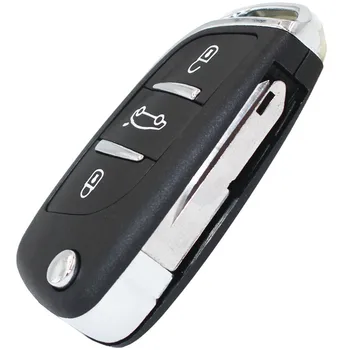 DS Štýl Skladací Kľúč pre Peugeot 206 207 206CC 3 Tlačidlá Keyless Entry Fob Diaľkové Tlačidlo 434MHZ