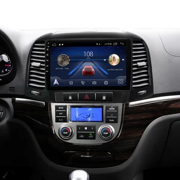 DSP Android 10 Auto dvd prehrávač, gps navigáciu pre Hyundai Santa fe 2006-2012 auto stereo rádio multimediálne hlavu uint obrazovky 4+64 G