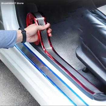 Dvere Protector Carbon Fiber Gumy 3D Poškriabaniu Dôkaz Dvere, Parapetné Ochranu Tovaru Tvarovanie Pásu Pre Honda Fit Jazz GR 2020 2021