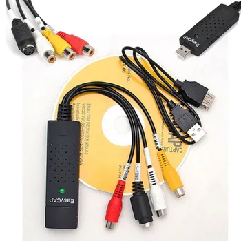 Easycap USB 2.0 Vido Audio, TV, DVD, VHS Video DVR Converter Zachytiť Kartu Nahrávanie Analógového Videa do Digitálneho pre Počítač/CCTV Kamery