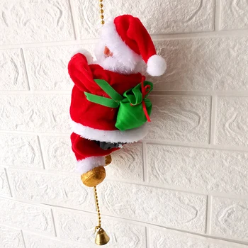 Elektrické Lezenie Rebríky Santa Claus, Vianočné Figúrka Ornament Vyšplhať Na Korálky A Ísť Dole Opakovane Deti Hračka Dary