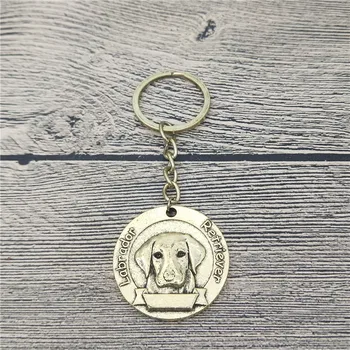 Elfin Nový Vintage Retro Labrador Retriever Keychain Vysokej Kvality Labrador Retriever Prívesok Keychain Ženy Psa Prívesok Šperky