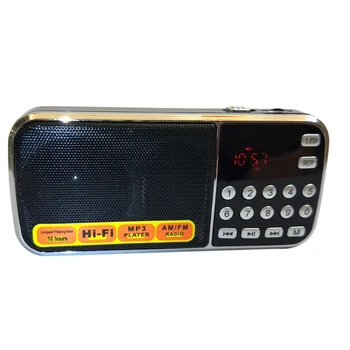 FULL-L-088AM Dual Band Nabíjateľná Prenosný Mini Vreckový Digitálny Auto Scan (automatické vyhľadávanie AM, FM Rádio Prijímač, s Hudby vo formáte MP3 Audio Prehrávač Spea
