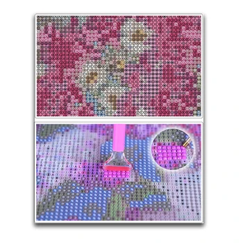 Full Round-Diamond výšivky Cross stitch srdce strom DIY 3D Diamond mozaiky červený kvet Plný Námestie Diamond maľba krajiny