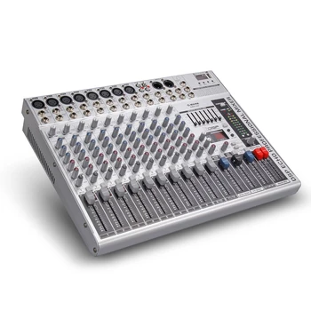 G-MARK GMX1200 Profesionálny Audio Mixer Mixing Console DJ Studio 12 Kanálov 8 Mono 2 Stereo 7 Značky EQ, 16 Účinok USB Bluebooth