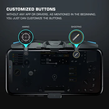 GameSir F4 Falcon PUBG Mobile Ovládači Gamepad Plug and Play pre systém iOS / Android Nulovú Latenciu pre Call of Duty