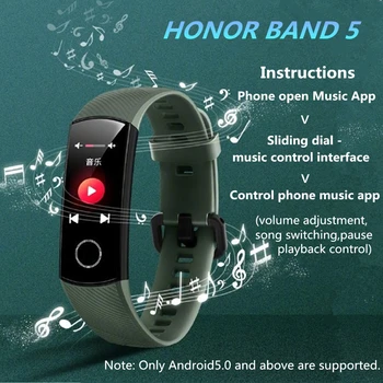 Globálna Verzia Honor 5 Band5 Smart kapela Kyslíka v Krvi, v Reálnom Čase Heartrate Monitor 0.95