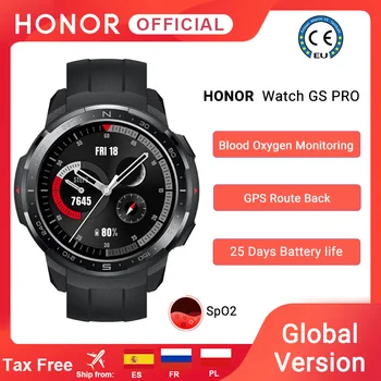 Globálna Verzia Česť Sledovať GS Pro Smart Hodinky SpO2 Smartwatch Monitorovanie Srdcovej frekvencie Bluetooth Hovor 5ATM Športové Hodinky pre Mužov