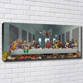 HD olejomaľba Wall Art Domáce Dekorácie Moderné Hd Tlač Basketbal Superstar Plagáty Abstraktnej Maľbe Modulárny Obývacia Izba