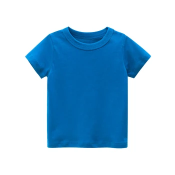 Hot Predaj dievčatá chlapci Dieťa T-shirts Kvalitnú Módu Deti prúžok farbou Príležitostné O-krku Krátky Rukáv Bavlna Deti T-shirt