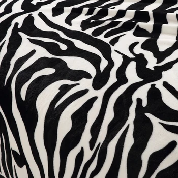 Jane Spinning Zebra Pruhovaný Fleece Deka Fuzzy Super Pohodlné Mäkké Kvetinový Deka Hodil Miest Lietadla Pohovka Pre Kancelárie
