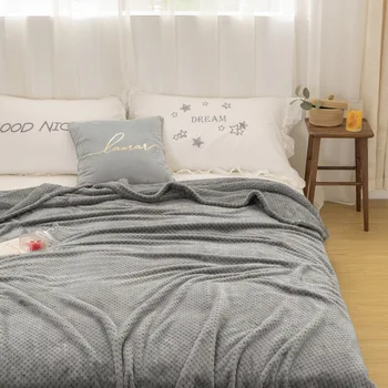 Jednofarebné Fleece Flanelové wram deky na gauč kryt načechraný Hodiť Prikrývky mikrovlákna, prehoz cez posteľ