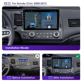 JMCQ 2G+32 G Android 8.1 4G WiFi Auto Rádio Multimediálny Prehrávač Videa Pre Honda Civic 2005-2011 Autoradio Navigácie GPS Vedúci Jednotky