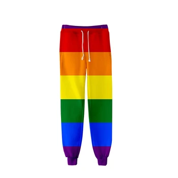 Joggers Nohavice Dlhé Voľné Nohavice 3D Fitness Nohavice Sweatpant Rainbow Lgbt Módne Hip Hop Muži Ženy 3d Vlajka Gejom, Lesbám Bežné