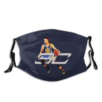 Karí Low Poly Tlač Umývateľný Filter Proti Prachu Úst Maska Steph Stephen Curry Basketbalového Hráča Športové Low Poly Vectorart