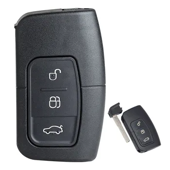 KEYECU 2 Ks/veľa Smart Remote Kľúča Vozidla púzdro Fob 3 Tlačidlo pre Ford Focus Mondeo, Galaxy, S-Max, C-Max