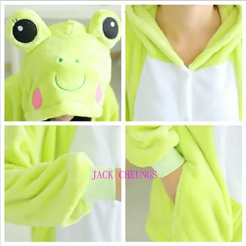 Kigurumi dospelých žaba onesies Pyžamá zvierat kostým Pyžamo Unisex Kreslená postavička pijamas ,sleepwear ,party oblečenie