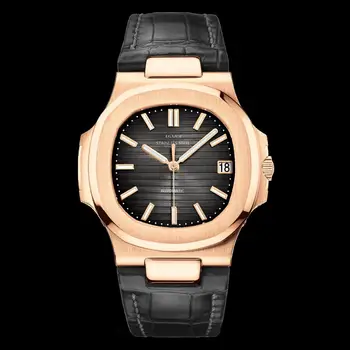 LGXIGE Originálne Kožené hodinky mužov pp top módne značky luxusné automatické mechanické hodinky pre Nautilus ocele aaa mužov náramkové hodinky