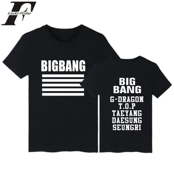 LUCKYFRIDAYF Bigbang kpop módne t-shirts muži ženy t košele lete ležérny top tee tričko okolo krku bavlna krátky rukáv t-shirt