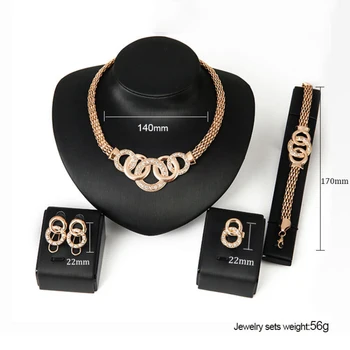 LZHLQ 2020 Módnej Značky Šperky Set Geometrické Spájať Kruhu Drahokamu Prívesok Náhrdelník Maxi Kov Á Ženy, Svadobné Šperky