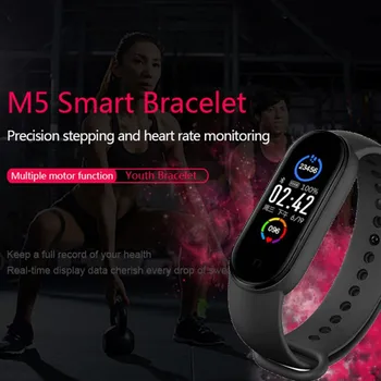 M5 Inteligentný Náramok Srdcovej frekvencie, Krvného Tlaku Šport Fitness Tracker Bluetooth Vodotesné Hodinky Pre IOS Android Pre Xiao Telefón