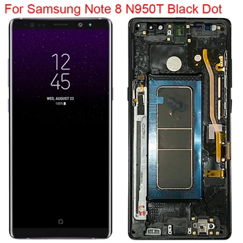 Malá Bodka Super AMOLED N950A LCD Pre Samsung Poznámku 8 Displej S Rámom Galaxy Note 8 SM-N950F N950FD Dotykový LCD Displej Montáž