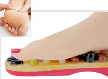 Masážne papuče acupoint kamenné nohy jediným anti-klzkom teréne a na chodidle zdravotnej starostlivosti krytý domácnosti v pohode papuče žena lete
