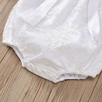 Melario Baby Girl Remienky Prehrabať Pevný Biely Jumpsuit Oblečenie Sunsuit pre Novorodenca Deti Oblečenie Dieťa Oblečenie
