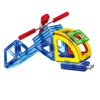 MIPOZOR 88Pcs 2017 Nové Magnetické Projektant Budovy 3D Bloky Deti Vzdelávacie Montáž Hračky, Lietadlo, Vrtuľník DIY tehly