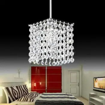 Moderný jednoduchý železa krištáľový luster led lampa vysoko kvalitné LED osvetlenie, krištáľové lustre, led E27 lesk prívesok/droplight
