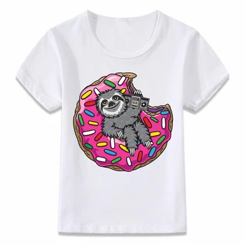 Mäkké Bežné Deti Oblečenie Tričko Šišky Milujúci Lenivosť GraphicT-shirt Chlapcov a Dievčatá Batoľa Tee Unisex Letné Oblečenie