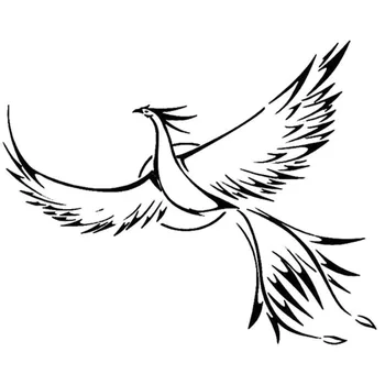 Móda Auto Samolepky Phoenix Vták Pvc Nálepky pre Spomienky Lásky Auto Dekorácie Samolepky Príslušenstvo Čierna/biela, 20 cm*16 cm