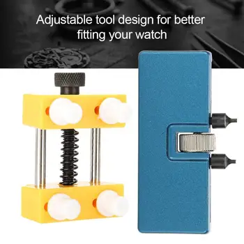 Nastaviteľné Obdĺžnik Sledovať zadné Zadné puzdro Otvárač Odstraňovač Kľúča +Zápasov Základnej Nástroj Nastaviť Hodinky Repair Tool Kit pre hodinár