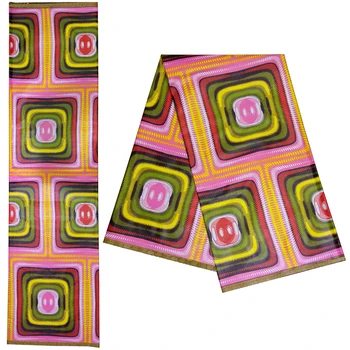 Nigérijský Farebné Afriky Ankara Najnovší Dizajn Vosk Tlač Afriky Textílie Pre Šaty