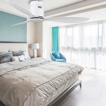 Nordic priemyselné stropný ventilátor, jednoduché zavesenie ventilátor žiadne svetlá 52 palcový tvorivé prívesok ventilátor pre jedáleň, spálňa