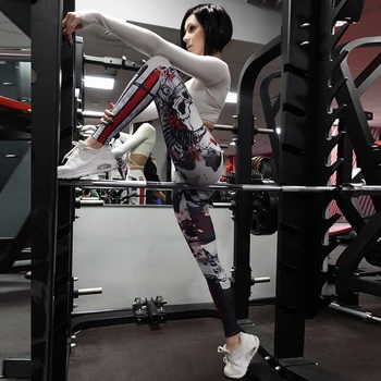 NORMOV Digitálne Tlačené Legíny Ženy Cvičenie Vysoký Pás Legíny Lebka Fitness Oblečenie Sexy Push Up Legíny Žena