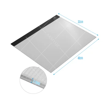 Nové A3 LED Kreslenie Digitálne Pad USB Svetlo kreslenie pad tablet Elektronické Umenie výšivky príslušenstvo diamond painti