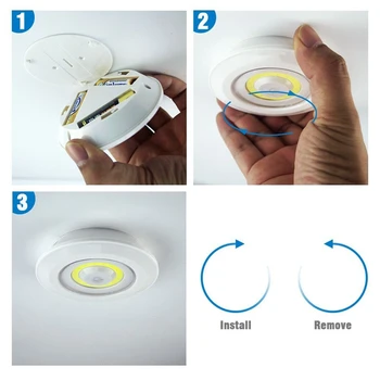 Nové Stmievateľné LED Svetlo Pod Skrinku s Diaľkovým ovládaním na batériový LED Svetlá pre Skrine Šatník, Kúpeľňa osvetlenie