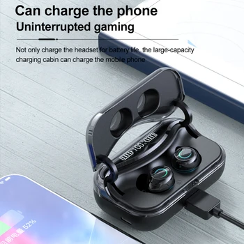 Nový Bluetooth 5.1 Slúchadlá Bezdrôtové Slúchadlá IPX7 Vodotesné Slúchadlá S 2500 mAh Nabíjanie Prípade, LED Displej Športové Headset