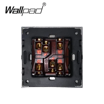 Nový Príchod 2 Gang 1 2. Spôsob Spôsobom S LED Indikátor Wallpad Luxusné Wall Light Switch Satin Kovový Panel, stlačte Tlačidlo Prepína