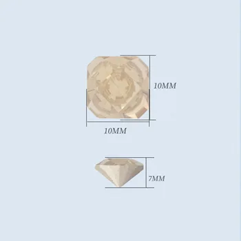 Nový príchod sklo pointback kamienkami vysokej kvality Námestie octagon crystal lepidlom na kamienky na nechty/náušnice