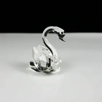 Nádherné Krištáľové Sklo Swan Miniatúrne Zvieracie Figúrky Vianočný Darček Domáce Dekorácie Remeselníkov