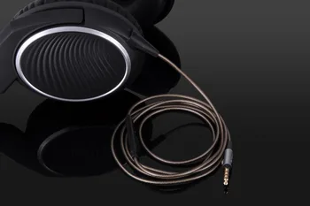 Náhradné Strieborné Pozlátené Audio Kábel s Diaľkovým mikrofón Pre Sennheiser HD438 HD439 HD451 HD461G/i HD471i Slúchadlá