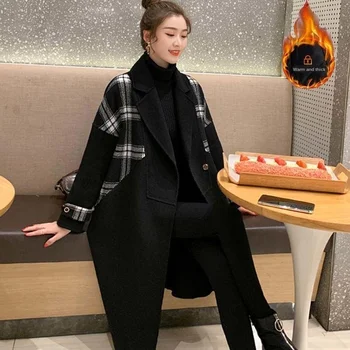 Obojstranné vlnené kabát žien high-end 2020 nové jesenné a zimné kórejský H-tvarované Hepburn štýl vlnené polovici dĺžky srsti