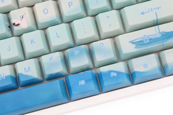 OMO OEM profil celého Farbivo Sub Keycap slučky krásne scenérie pre mechanické klávesnice gh60 87 104 tkl ansi
