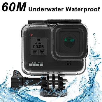 ORBMART 60M Waterproof Housing Case for GoPro Hero 8 Black Diving Protective Underwater Dive Cover for Go Pro 8 Accessories