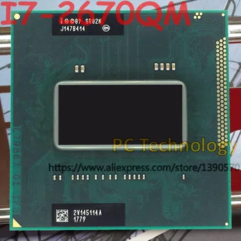 Originál Intel Core I7-2670QM SR02N CPU I7 2670QM procesor 2.2 GHz-3.1 GHz, L3=6M Quad core doprava zdarma podporu HM65/HM67