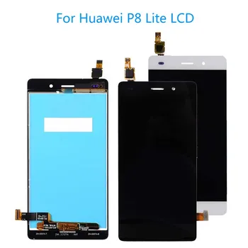 Originálne Pre Huawei P8 Lite ALE-L04 ALE-L21 LCD Displej S Dotykovým displejom Digitalizátorom. S montážou rámu Black White Gold
